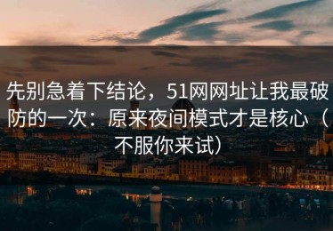 先别急着下结论，51网网址让我最破防的一次：原来夜间模式才是核心（不服你来试）