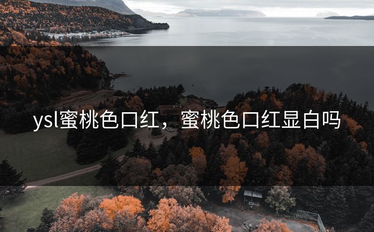 ysl蜜桃色口红,蜜桃色口红显白吗 ysl蜜桃色口红,蜜桃色口红显白吗